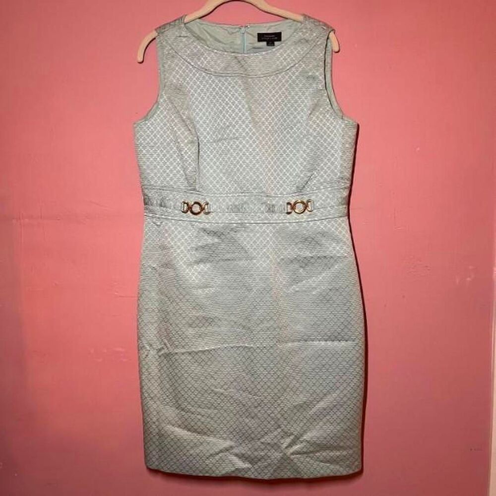 Tahari-asl Women's Blue and Grey Dress